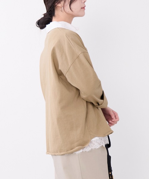 MICA&DEAL(マイカ&ディール)の「ラガーシャツ(Tシャツ/カットソー・レディース・グリーン/ベージュ/ネイビー・FREE)」の5枚目の写真