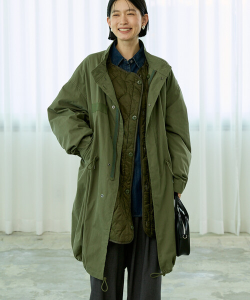 FREAK'S STORE(フリークスストア)の「【セットアイテム】M-65 ロング 3Way キルトライナーセット/モッズコート(モッズコート・レディース・ブラウン/カーキ/オリーブ/ブラック・フリ-)」の11枚目の写真