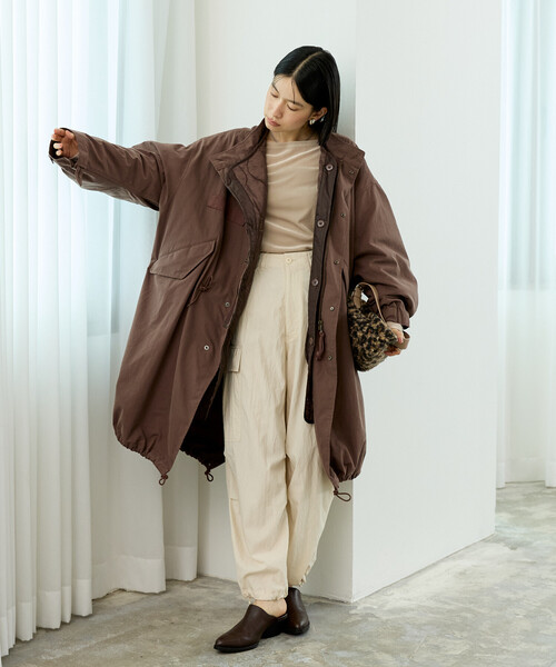 FREAK'S STORE(フリークスストア)の「【セットアイテム】M-65 ロング 3Way キルトライナーセット/モッズコート(モッズコート・レディース・ブラウン/カーキ/オリーブ/ブラック・フリ-)」の20枚目の写真