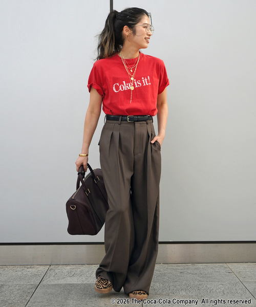 GOOD ROCK SPEED(グッドロックスピード)の「【GOOD ROCK SPEED / グッドロックスピード】Coca-Cola T-sh(Tシャツ/カットソー・レディース・レッド・FREE)」の2枚目の写真