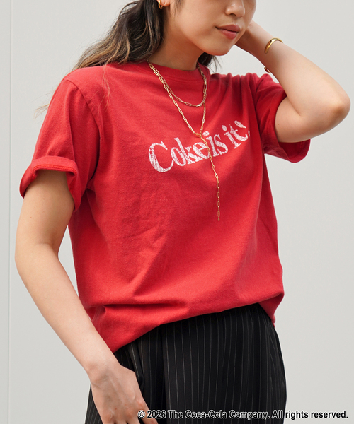 GOOD ROCK SPEED(グッドロックスピード)の「【GOOD ROCK SPEED / グッドロックスピード】Coca-Cola T-sh(Tシャツ/カットソー・レディース・レッド・FREE)」の5枚目の写真
