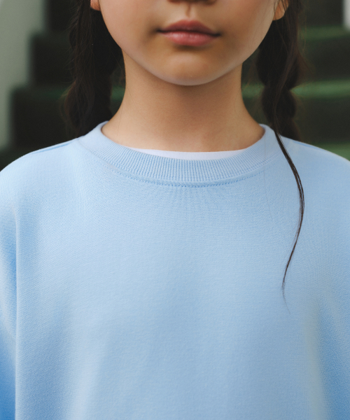 MUSINSA STANDARD KIDS（ムシンサスタンダードキッズ）の「オーバーサイズスウェットシャツ[スカイブルー]（スウェット・レディース・その他・160/150/140/120/130）」の3枚目の写真