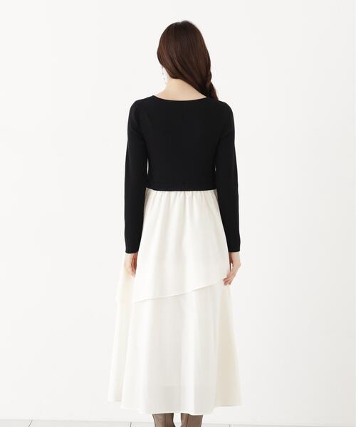 PROPORTION BODY DRESSING(プロポーションボディドレッシング)の「ティアードスカートドッキングワンピース / 1216240908(ワンピース・レディース・ブラック/ホワイト系その他・MEDIUM/P/S)」の10枚目の写真