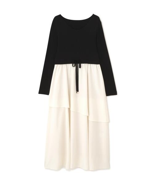 PROPORTION BODY DRESSING(プロポーションボディドレッシング)の「ティアードスカートドッキングワンピース / 1216240908(ワンピース・レディース・ブラック/ホワイト系その他・MEDIUM/P/S)」の16枚目の写真