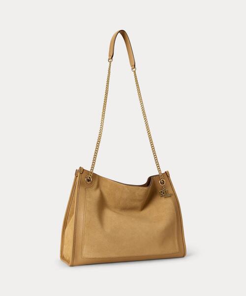 LAUREN RALPH LAUREN（ローレン ラルフ ローレン）の「スエード & レザー ラージ Bradley トート バッグ（トートバッグ・レディース・ブラウン系5・ONE）」の2枚目の写真
