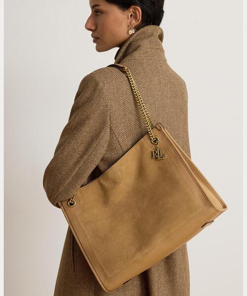 LAUREN RALPH LAUREN（ローレン ラルフ ローレン）の「スエード & レザー ラージ Bradley トート バッグ（トートバッグ・レディース・ブラウン系5・ONE）」の6枚目の写真