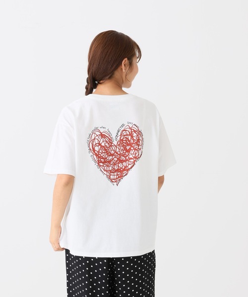 HEART MARKET(ハートマーケット)の「ぐるぐるハートT(ハートの日スペシャルデザイン)(Tシャツ/カットソー・レディース・ナチュラル/ホワイト/ブラック/チャコール・FREE)」の5枚目の写真