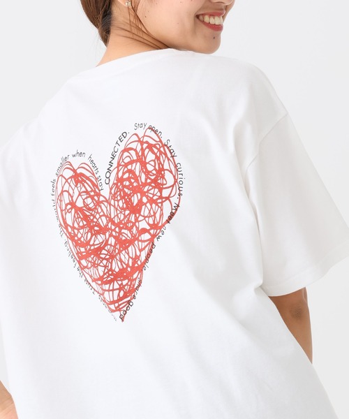 HEART MARKET(ハートマーケット)の「ぐるぐるハートT(ハートの日スペシャルデザイン)(Tシャツ/カットソー・レディース・ナチュラル/ホワイト/ブラック/チャコール・FREE)」の6枚目の写真