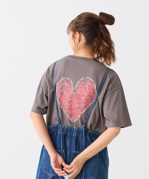 HEART MARKET(ハートマーケット)の「ぐるぐるハートT(ハートの日スペシャルデザイン)(Tシャツ/カットソー・レディース・ナチュラル/ホワイト/ブラック/チャコール・FREE)」の14枚目の写真