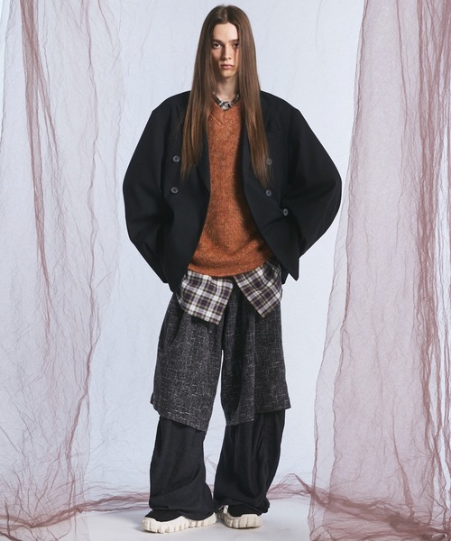 MAISON SPECIAL（メゾンスペシャル）の「《UNISEX》キッドモヘヤプライムオーバーVネックセーター/Kid Mohair Prime-Over V-neck Sweater【MAISON SPECIAL/メゾンスペシャル】（ニット/セーター・メンズ・ホワイト/キャメル/ラベンダー・2/1/0）」の8枚目の写真