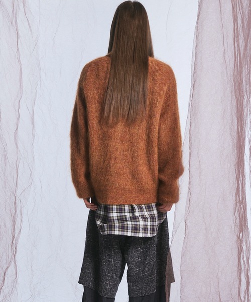 MAISON SPECIAL（メゾンスペシャル）の「《UNISEX》キッドモヘヤプライムオーバーVネックセーター/Kid Mohair Prime-Over V-neck Sweater【MAISON SPECIAL/メゾンスペシャル】（ニット/セーター・メンズ・ホワイト/キャメル/ラベンダー・2/1/0）」の15枚目の写真