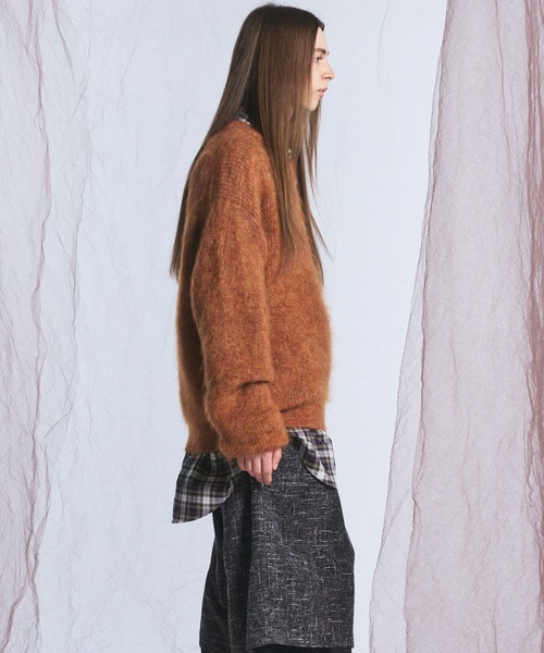 MAISON SPECIAL（メゾンスペシャル）の「《UNISEX》キッドモヘヤプライムオーバーVネックセーター/Kid Mohair Prime-Over V-neck Sweater【MAISON SPECIAL/メゾンスペシャル】（ニット/セーター・メンズ・ホワイト/キャメル/ラベンダー・2/1/0）」の14枚目の写真
