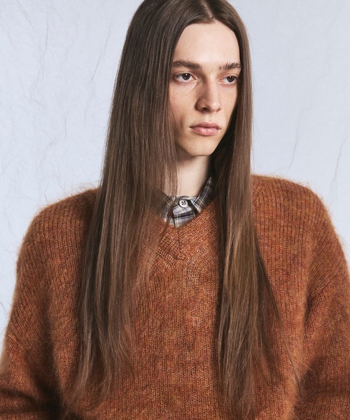 MAISON SPECIAL（メゾンスペシャル）の「《UNISEX》キッドモヘヤプライムオーバーVネックセーター/Kid Mohair Prime-Over V-neck Sweater【MAISON SPECIAL/メゾンスペシャル】（ニット/セーター・メンズ・ホワイト/キャメル/ラベンダー・2/1/0）」の17枚目の写真