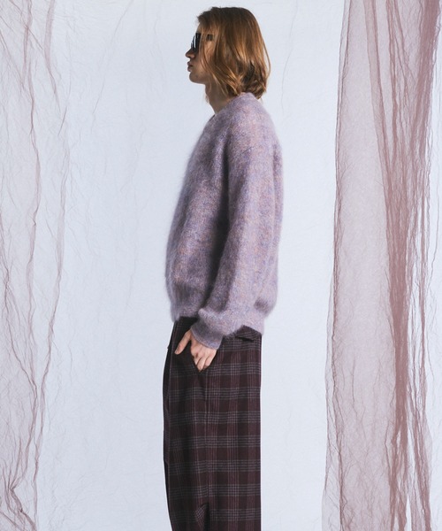MAISON SPECIAL（メゾンスペシャル）の「《UNISEX》キッドモヘヤプライムオーバーVネックセーター/Kid Mohair Prime-Over V-neck Sweater【MAISON SPECIAL/メゾンスペシャル】（ニット/セーター・メンズ・ホワイト/キャメル/ラベンダー・2/1/0）」の11枚目の写真