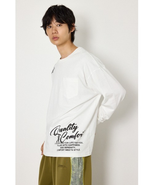 RODEO CROWNS WIDE BOWL(ロデオクラウンズワイドボウル)の「ショルダーロゴ長袖Tシャツ(Tシャツ/カットソー・メンズ・ダークグリーン/ホワイト/ブラック・MEDIUM/LARGE)」の4枚目の写真