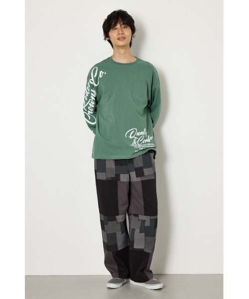 RODEO CROWNS WIDE BOWL(ロデオクラウンズワイドボウル)の「ショルダーロゴ長袖Tシャツ(Tシャツ/カットソー・メンズ・ダークグリーン/ホワイト/ブラック・MEDIUM/LARGE)」の10枚目の写真