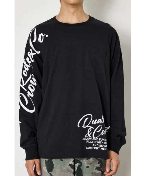 RODEO CROWNS WIDE BOWL(ロデオクラウンズワイドボウル)の「ショルダーロゴ長袖Tシャツ(Tシャツ/カットソー・メンズ・ダークグリーン/ホワイト/ブラック・MEDIUM/LARGE)」の17枚目の写真