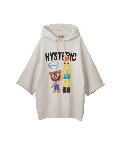 HYSTERIC GLAMOUR(ヒステリックグラマー)の「YOKODOLL/NANA & DONUT BEAR パーカー(パーカー・レディース・トップグレー/ベージュ/ブラック・FREE)」の1枚目の写真