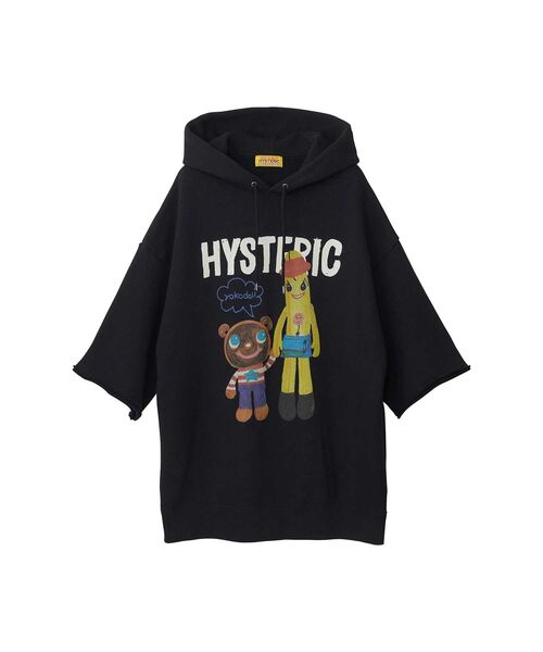 HYSTERIC GLAMOUR(ヒステリックグラマー)の「YOKODOLL/NANA & DONUT BEAR パーカー(パーカー・レディース・トップグレー/ベージュ/ブラック・FREE)」の2枚目の写真