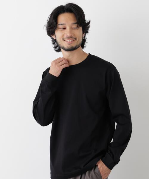 NANO universe(ナノユニバース)の「アンチスメルクルーネックTシャツ 長袖(Tシャツ/カットソー・メンズ・グレー/ライトベージュ/ブラック/ホワイト・L/XL/S/M)」の5枚目の写真