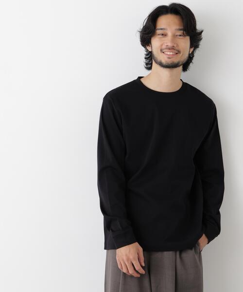 NANO universe(ナノユニバース)の「アンチスメルクルーネックTシャツ 長袖(Tシャツ/カットソー・メンズ・グレー/ライトベージュ/ブラック/ホワイト・L/XL/S/M)」の6枚目の写真