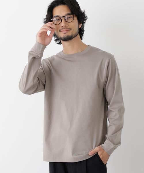 NANO universe(ナノユニバース)の「アンチスメルクルーネックTシャツ 長袖(Tシャツ/カットソー・メンズ・グレー/ライトベージュ/ブラック/ホワイト・L/XL/S/M)」の12枚目の写真