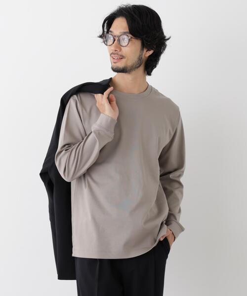 NANO universe(ナノユニバース)の「アンチスメルクルーネックTシャツ 長袖(Tシャツ/カットソー・メンズ・グレー/ライトベージュ/ブラック/ホワイト・L/XL/S/M)」の14枚目の写真