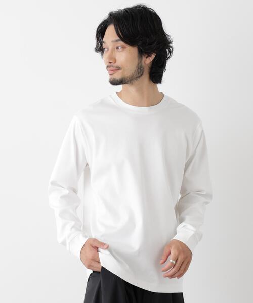 NANO universe(ナノユニバース)の「アンチスメルクルーネックTシャツ 長袖(Tシャツ/カットソー・メンズ・グレー/ライトベージュ/ブラック/ホワイト・L/XL/S/M)」の20枚目の写真