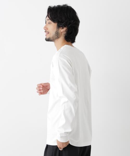 NANO universe(ナノユニバース)の「アンチスメルクルーネックTシャツ 長袖(Tシャツ/カットソー・メンズ・グレー/ライトベージュ/ブラック/ホワイト・L/XL/S/M)」の21枚目の写真