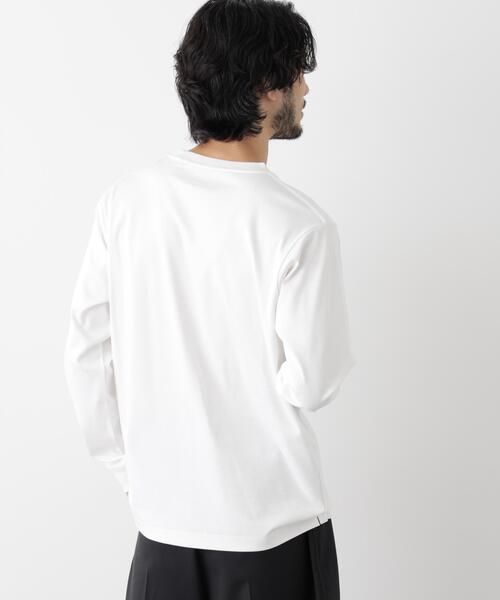 NANO universe(ナノユニバース)の「アンチスメルクルーネックTシャツ 長袖(Tシャツ/カットソー・メンズ・グレー/ライトベージュ/ブラック/ホワイト・L/XL/S/M)」の22枚目の写真