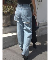 BACKスラッシュワイドデニムパンツ