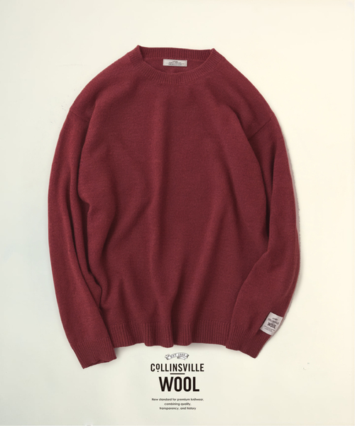 JOURNAL STANDARD relume(ジャーナルスタンダード レリューム)の「COLLINS VILLE WOOL / コリンズ ビル ウール クルーネック ニット(ニット/セーター・メンズ・ブラウン/ピンク系その他/ライトグレー/ブラックミックス・MEDIUM/SMALL/LARGE)」の4枚目の写真