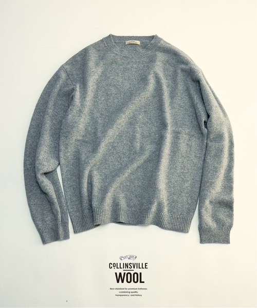 JOURNAL STANDARD relume(ジャーナルスタンダード レリューム)の「COLLINS VILLE WOOL / コリンズ ビル ウール クルーネック ニット(ニット/セーター・メンズ・ブラウン/ピンク系その他/ライトグレー/ブラックミックス・MEDIUM/SMALL/LARGE)」の2枚目の写真