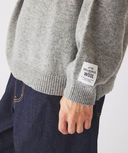 JOURNAL STANDARD relume(ジャーナルスタンダード レリューム)の「COLLINS VILLE WOOL / コリンズ ビル ウール クルーネック ニット(ニット/セーター・メンズ・ブラウン/ピンク系その他/ライトグレー/ブラックミックス・MEDIUM/SMALL/LARGE)」の10枚目の写真