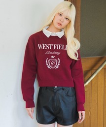 WEGO/【26年秋冬新作】シャツレイヤードジャガードニット
