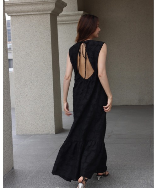 BIRTHDAY BASH(バースデイバッシュ)の「LACE BACK OPEN DRESS(レースバックオープンドレス)(ワンピース・レディース・ホワイト/ブラック・FREE)」の7枚目の写真
