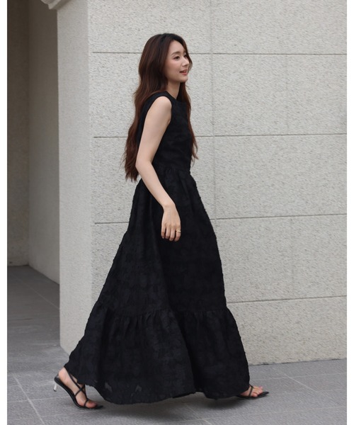 BIRTHDAY BASH(バースデイバッシュ)の「LACE BACK OPEN DRESS(レースバックオープンドレス)(ワンピース・レディース・ホワイト/ブラック・FREE)」の9枚目の写真