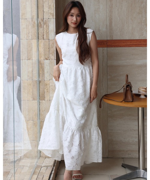 BIRTHDAY BASH(バースデイバッシュ)の「LACE BACK OPEN DRESS(レースバックオープンドレス)(ワンピース・レディース・ホワイト/ブラック・FREE)」の22枚目の写真