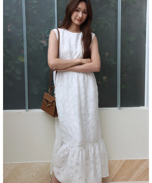 BIRTHDAY BASH(バースデイバッシュ)の「LACE BACK OPEN DRESS(レースバックオープンドレス)(ワンピース・レディース・ホワイト/ブラック・FREE)」の13枚目の写真