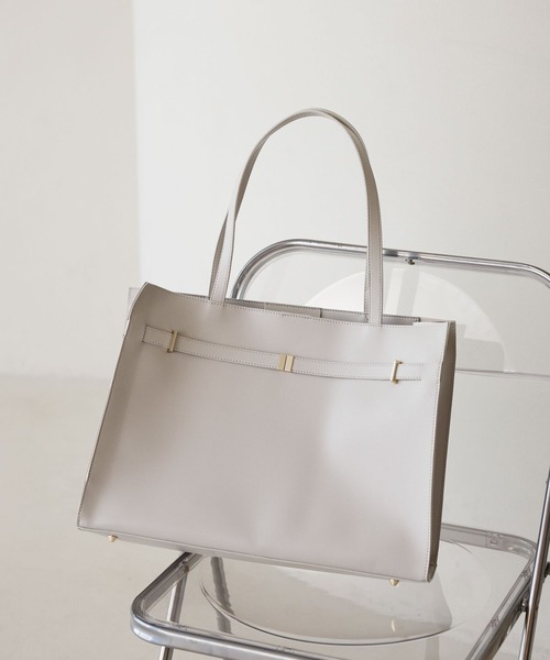 Andemiu（アンデミュウ）の「PCケース付きベルトトートBAG/1076428（トートバッグ・レディース・ライトベージュ/ブラック・FREE）」の6枚目の写真