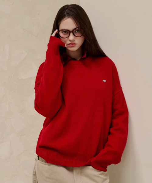 LUSIDA(ルシダ)の「superfine メリノウール ニット_5 Colors(ニット/セーター・レディース・グレー/レッド/アイボリー/ミント/チョコ・FREE)」の6枚目の写真