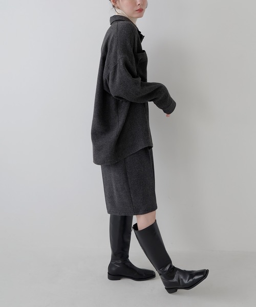 AMUU. PRECIEUSE(アムープレシューズ)の「【SETUP対応】ウールライクタックハーフパンツ(その他パンツ・レディース・チャコールグレー/ブラウン・FREE)」の16枚目の写真