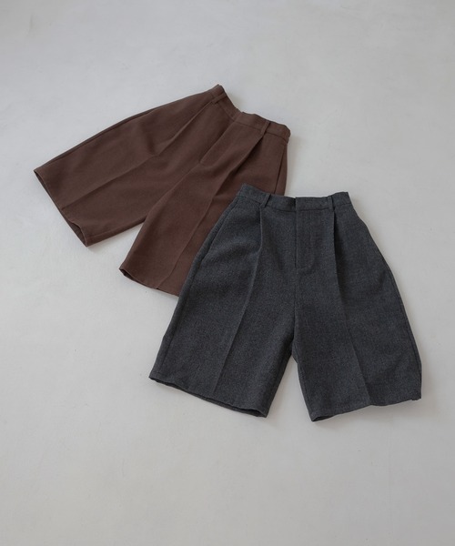 AMUU. PRECIEUSE(アムープレシューズ)の「【SETUP対応】ウールライクタックハーフパンツ(その他パンツ・レディース・チャコールグレー/ブラウン・FREE)」の18枚目の写真