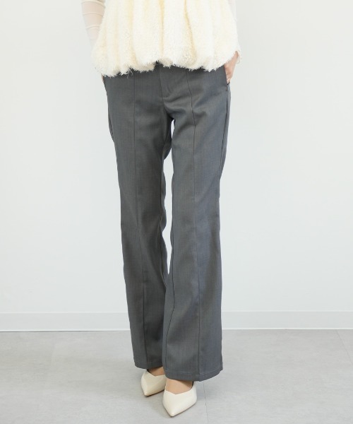 Nulli(ヌリ)の「センタープレスフレアスラックス(スラックス・レディース・ブラック/ブラウン/チャコールグレー・FREE)」の3枚目の写真