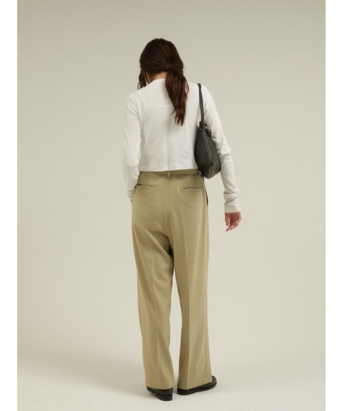 LA PEAU DE GEM(ラポドゥジェム)の「ニットウォーマー付き レイヤード 2タックワイドスラックス / 【 LA PEAU DE GEM 】 knit warmer slacks(スラックス・レディース・グリーン/ブラック/ブラウン・SMALL/MEDIUM)」の13枚目の写真
