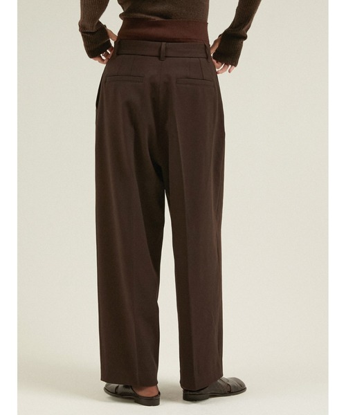 LA PEAU DE GEM(ラポドゥジェム)の「ニットウォーマー付き レイヤード 2タックワイドスラックス / 【 LA PEAU DE GEM 】 knit warmer slacks(スラックス・レディース・グリーン/ブラック/ブラウン・SMALL/MEDIUM)」の16枚目の写真
