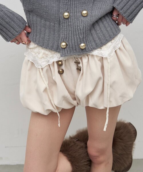 WHO'S WHO gallery(フーズフーギャラリー)の「ティックノーブルバルーンショーツ(その他パンツ・レディース・ブラック/ブラウン/チャコールグレー/アイボリー/グレー/ブラック系その他・FREE)」の12枚目の写真