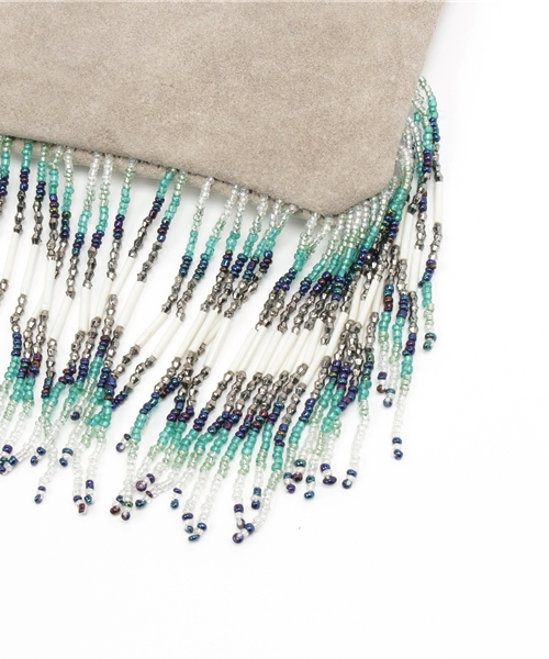 STAR MELA（スターメラ）の「STAR MELAフリンジ巾着ショルダーバッグ/702-SML-2179324（ショルダーバッグ・レディース・グレー・FREE）」の7枚目の写真