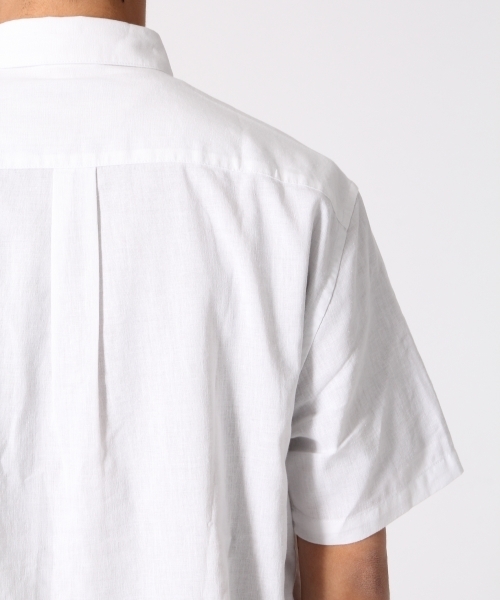 RAGEBLUE(レイジブルー)の「【フレンチリネン使用】クールマックスリネンシャツ半袖/712092(シャツ/ブラウス・メンズ・ホワイト/ネイビー/ライトブルー/オリーブ/ブラック・MEDIUM/LARGE/SMALL)」の13枚目の写真