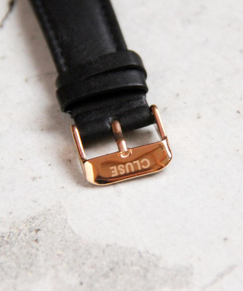 CLUSE（クルース）の「＜CLUSE＞∵レザー38mmフェイスウォッチ/ピンクゴールドカラー ◆（アナログ腕時計・レディース・ブラック/ライトグレー・FREE）」の7枚目の写真